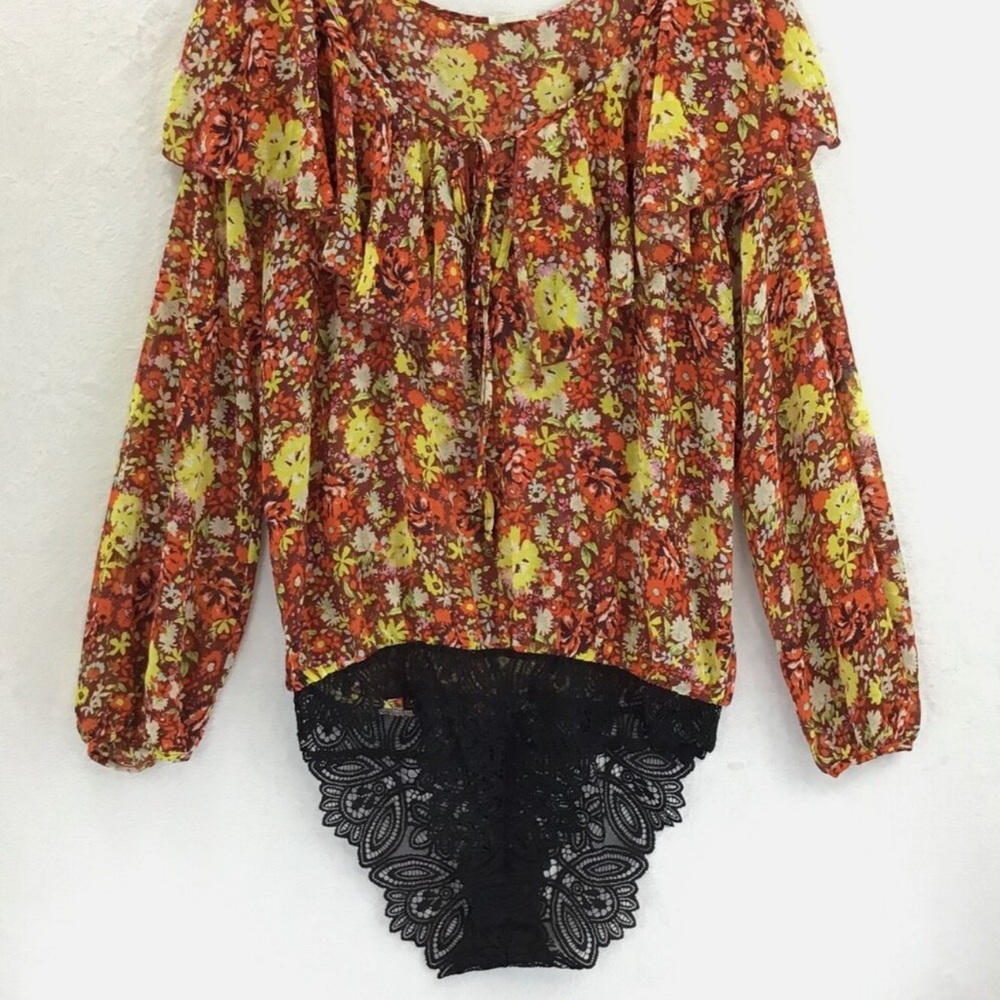 Free People Ruffle Blous